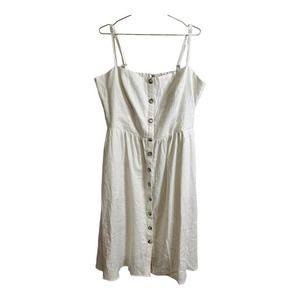 Reformation Tori Dress White Linen Size 18 New